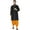 Black-Orange, variant on Mens Bollywood Style Indian Handmade Silk Blend Ethnic Party Wear Dhoti Kurta