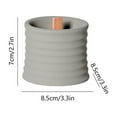 thumbnail image 3 of Gmogad Industrial Cement Candle Holder 3.35" Flameless Aromatherapy Cup for Home Decor Romantic Tabletop Centerpiece Beige Modern Ornament, 3 of 6