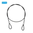 thumbnail image 3 of Unique Bargains 1.6Ft 2mm Dia Safety Cable Lock Steel Stage Lighting Security Wire Rope, Black 12 Pack, 3 of 6