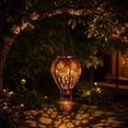 thumbnail image 6 of ICQOVD Solar Iron Hanging Lantern,Waterproof Hollow Projection Garden Lamp for Courtyard,Patio,Porch,Yard and Outdoor Decorations, 6 of 9