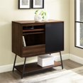 thumbnail image 3 of Bonnie 30" Record Player Accent Cabinet in Solid Black/Dark Walnut, 3 of 7