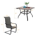 thumbnail image 7 of Sophia & William 5 Pieces Metal Patio Dining Set Paded Chairs and Table Furniture Set, 7 of 7