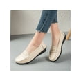 thumbnail image 5 of Gomelly Womens Loafers Casual Slip on Driving Shoes Classic Boat Shoes Beige 10, 5 of 7