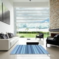 thumbnail image 7 of Ahgly Company Machine Washable Indoor Round Transitional Day Sky Blue Area Rugs, 6' Round, 7 of 7