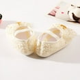 thumbnail image 4 of Baby Girls Bowknot Princess Shoes Headband Set Newborn Net Yarn Slip-On Crib Shoes, 4 of 6