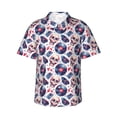 thumbnail image 1 of Balery record rock music Skull Camisas hawaianas de manga corta para hombre, camisas playeras de corte holgado, camisas de vacaciones con botones,Large, 1 of 7