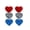 Multicolor-3D-home supplies, variant on LEFTHIGH Home Earrings Flag Red White Blue 4th of July Dangle Acrylic Teardrop Tassel Rhinestone US Independence Memorial Day American Festival Gift Easter Decor