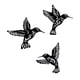 thumbnail image 4 of 3 Piezas Colibrí de de la Pared Decoración Pájaros de Metal 3D Escultura al Aire Libre Hierro Colgante al Aire Libre Decoración Adornos, 4 of 9