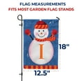 thumbnail image 7 of America Forever Winter Monogram Letter I Garden Flag, Snowman Garden D‚cor, Vertical Double Sided 12.5 x 18 inches Merry Christmas Snowflake Winter Holiday Seasonal Flags for Outdoor Decoration, 7 of 7