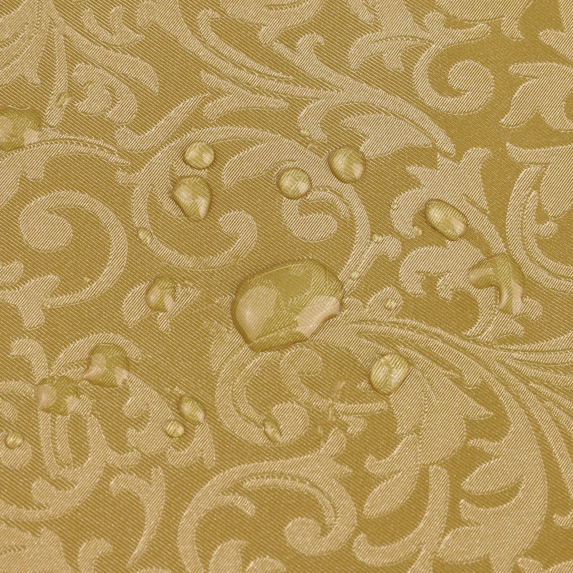 Unique Bargains Waterproof Vinyl Tablecloth, Wrinkle-Resistant Washable Table Cover Gold 47x47inch