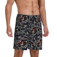 thumbnail image 2 of Uemuo Cool Off-Road Vehicle Pattern Men's Short Pajama Pants – Soft & Breathable Lounge Shorts, Elastic Waistband with Pockets, Lightweight Sleepwear for All-Season Comfort-X-Large, 2 of 6