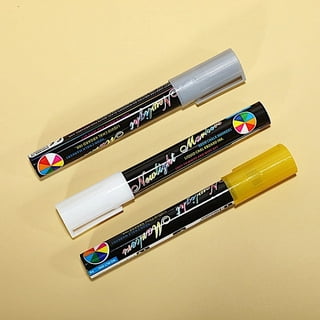 Mr. Pen- White Chalk Markers, 4 Pcs, Assorted size, Chalk Marker, Chalk Pen, Liquid Chalk Marker