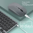 thumbnail image 4 of Juego de teclado y ratón inalámbricos de 2,4 g con base de tijera para ordenador portátil de oficina, juego de teclado y ratón silenciosos con Bluetooth, 4 of 4
