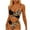 Black, variant on Women's Bikini Sets Womens Bicolor Two Piece Swimsuit Fashion Casual Waist Slim Binding Hollow Out Bikinis Sets
