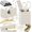 Beige, variant on Aesthetic Desk Accessories Set - A Complete Desktop Organizer Set For Women Enhances Any Office Decor - An Office Supplies Kit w Gold Finish incl. Pen Holder, Scissors, Stapler, Tape Dispenser & More