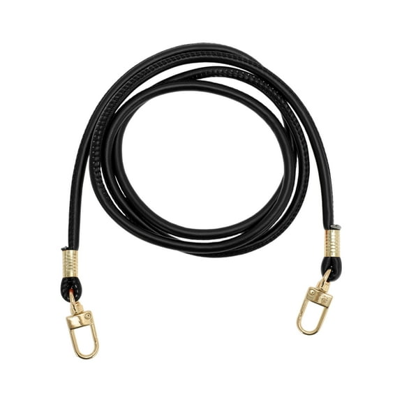 Unique Bargains 1 Pc Square Buckle Handbag Strap for Office Black PU Metal