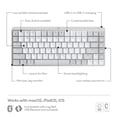thumbnail image 6 of Logitech MX Mechanical Mini for Mac Wireless Illuminated Keyboard, Low-Profile Performance Switches, Tactile Quiet Keys, Backlit, Bluetooth, USB-C, Apple, iPad - Pale Grey, 6 of 10
