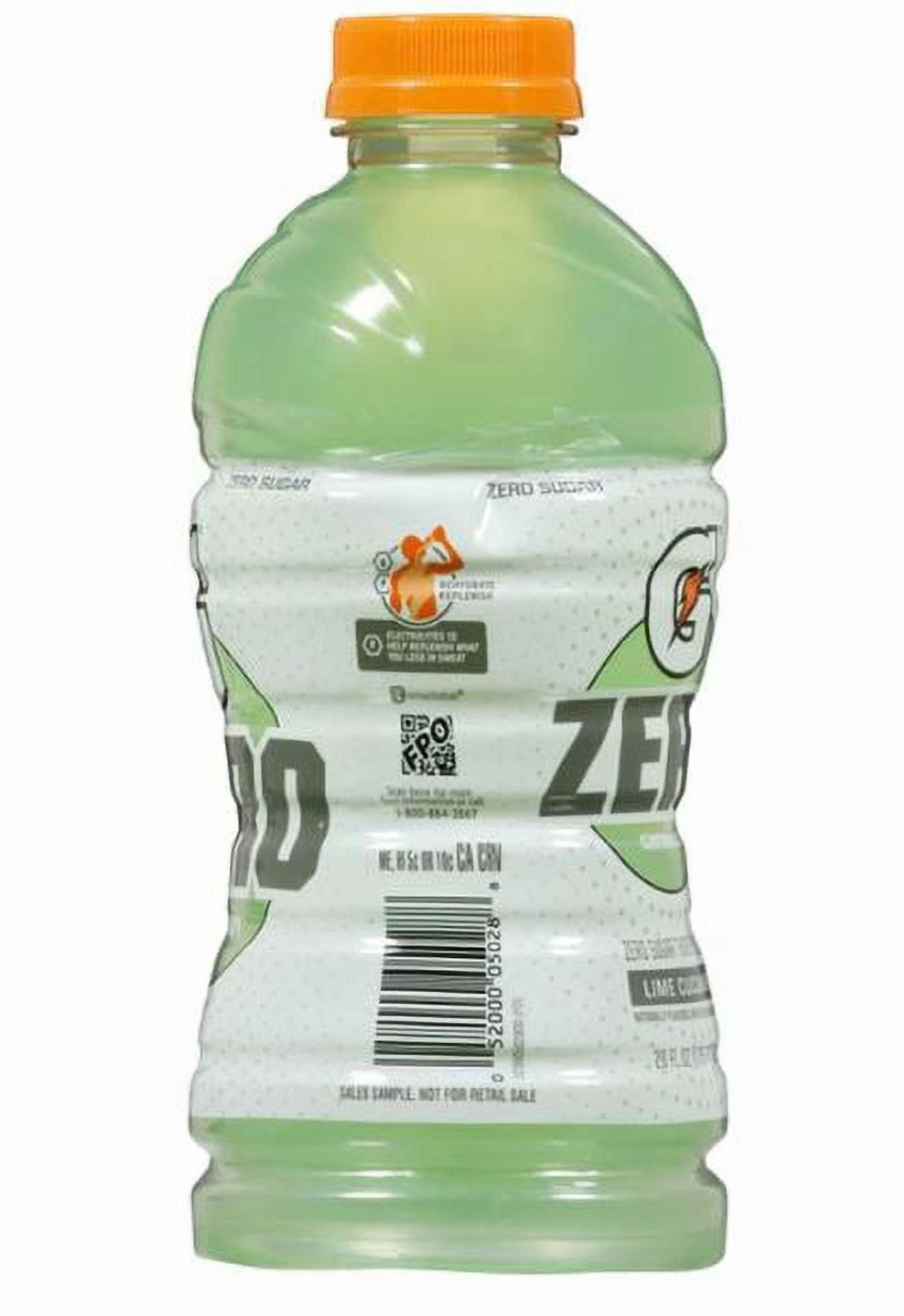 Gatorade Zero Lime Cucumber Thirst Quencher Sports Drink, 28 oz Bottle, Quantity of 8
