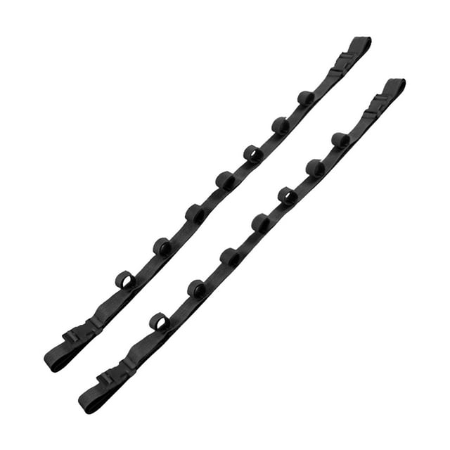 Correas para soporte de caña de pescar, 2 piezas, sujetan 7 cañas para vehículo, exterior, hogar Negro