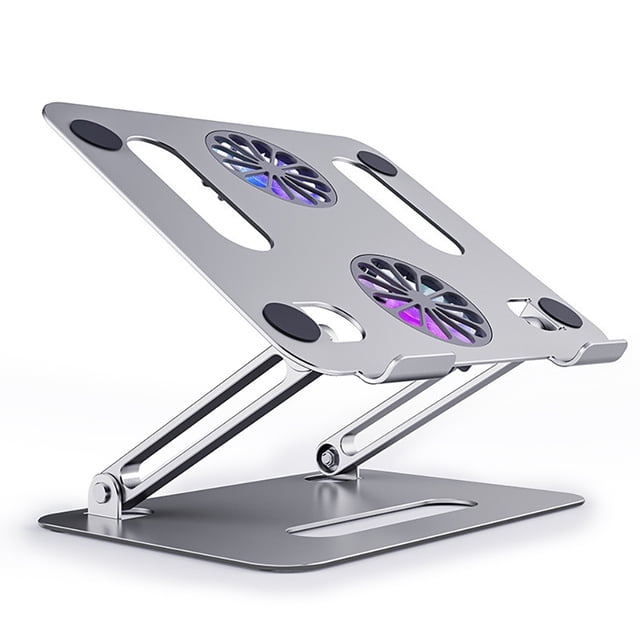 Soporte para computadora portátil para escritorio de diseño ergonómico ajustable soporte de escritorio plegable de aleación de aleación de aluminio con estructura estable plateado Inevent EL022929-02