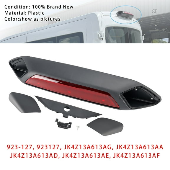 923-127 3rd Brake Light Stop Lamp for Ford Transit 150/250/350/350HD (2018-2019) - Red