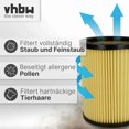 thumbnail image 2 of Dust Filters Compatible with Hikoki Hitachi WDE 3600 1200 and 1200M Vacuum Cleaners - Yellow and Black Patronenfilter, 2 of 4