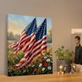 thumbnail image 3 of American Flag Canvas Wall Art, 4th of July Independence Day Canvas Print, Summer Wall Decor with US Flag, Patriotic Stencils Style Flag Picture, July 4th Wall Art for Home Office, 3 of 7