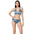 thumbnail image 4 of Bleu Rod Beattie NAVY Lace-Up Halter Bikini Swim Top, US 8, 4 of 4
