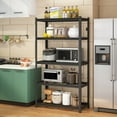 thumbnail image 3 of Ktaxon 40" W Wire Shelving, Heavy Duty Garage Kitchen Storage Shelves, Adjustable Metal Shelving Unit, Industrial Rack Load 2500LBS for Pantry Basement, Black, 3 of 9