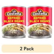 (2 pack) La Costeña Canned Refried Black Beans, 20.5 oz