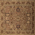 thumbnail image 1 of Ahgly Company Indoor Square Oriental Brown Traditional Area Rugs, 4' Square, 1 of 4