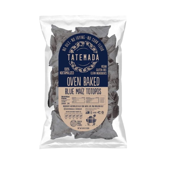 TATEMADA - Oven Baked Blue Maiz Corn Totopos