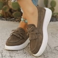 thumbnail image 2 of longantii Orthopedic Casual Shoes for Women Arch Support Non Slip Slip on Work Shoes Lightweight Knitted Mesh Stretch House Shoes Comfortable 2026 New Foam Shoes Brown, 2 of 5