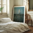 thumbnail image 2 of Two Bridges - Manhattan New York Photography City Skyline Bridge Architecture Travel Poster Water Nightlife Oak Framed Wall Art Print 9 x 12 inches, 2 of 12