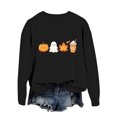 thumbnail image 2 of XIYON Womens Sweatshirts Halloween Pumpkin Ghost Print Sweatshirt Crewneck Long Sleeve Soft Cozy Pullover Everyday Comfort, 2 of 3