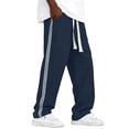 thumbnail image 2 of Dagugfen Athletic Pants for Men Loose Fitted Drawstring Elastic Waist Summer Outdoor Basketball Workout Full Length Pants for Men, 2 of 6