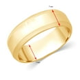 thumbnail image 3 of CARATS FOR YOU 7mm Flat Court Wedding Band with Bevelled Edge Crafted is Available in 10K Yellow Gold For Her & Him, Band Size- 6.5, 3 of 6