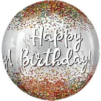Birthday Confetti Orbz Balloon 16"