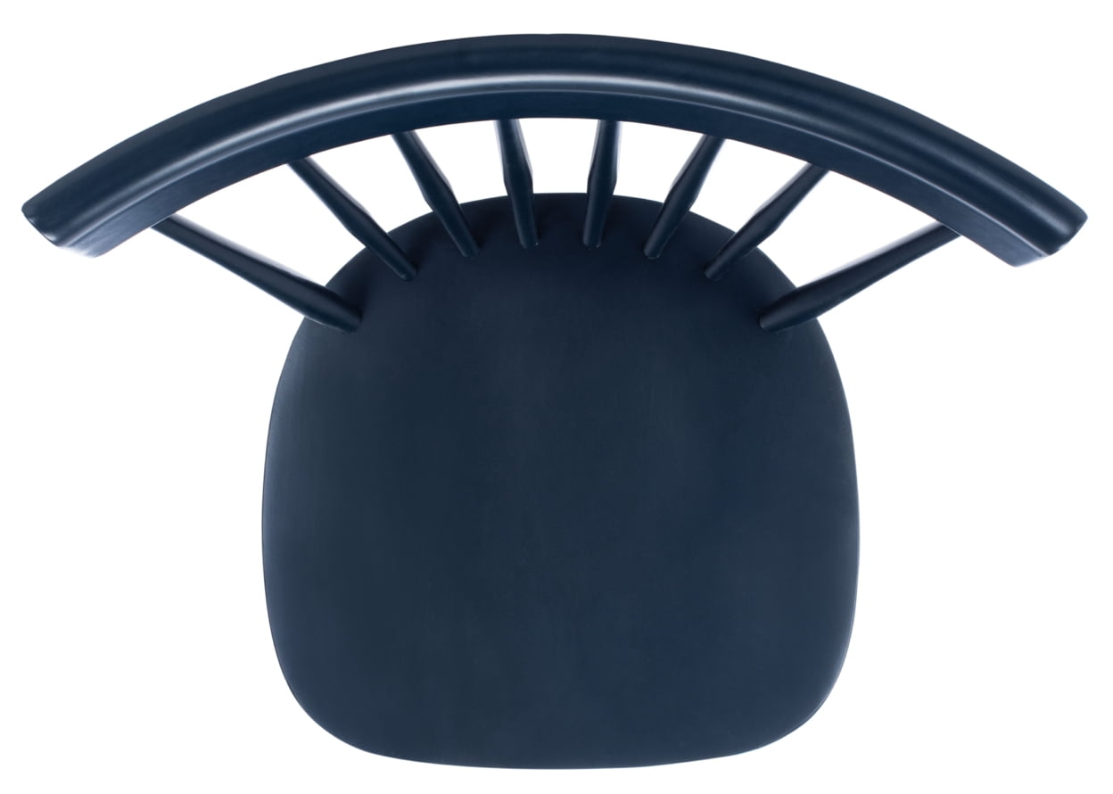 SAFAVIEH Parker Solid 17 in. H Spindle Dining Chair, Navy, Set of 2