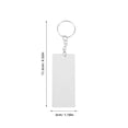 thumbnail image 4 of 20 llaveros acrílicos rectangulares transparentes en blanco para manualidades, llaveros DIY, colgantes de llave transparentes para proyectos de vinilo y manualidades, 4 of 8