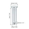thumbnail image 2 of Single Hole Clevis Pins -10mm x 35mm Flat Head Zinc-Plating Solid Steel Link Hinge Pin 6Pcs, 2 of 5