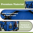 thumbnail image 6 of Wakeman Outdoors Collapsible Portable Wagon on Wheels - Grocery, Beach, or Garden Cart, Blue, 6 of 8