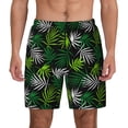 thumbnail image 2 of Picia Tropical Leaves1 pattern Mens Swim Trunks with Compression Liner Stretch Beach Shorts Quick Dry with Zipper Pockets No-Chafing Board Shorts-Large, 2 of 9