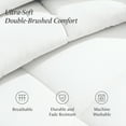 thumbnail image 3 of Ivy Union Comforter Set - Box Stitch - Easy Care Ultra-Soft Microfiber - All Season Warmth - Bedding Comforter - Cal King - White, 3 of 7
