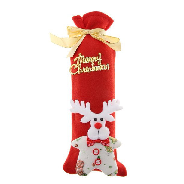 Cubierta de botella de vino de Navidad Ropa Decoración de cocina para Año Nuevo (Alce) Tmvgtek Oficina Multiescena Multifunción