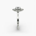 thumbnail image 3 of Arise Jewel Cushion Cut 1.9 Ct VVS1/D Moissanite Ring -14K White Gold Plated Floral Rings - Halo Solitaire Engagement Rings for Women's - Party Wear Moissanite Rings for Women's, 3 of 4