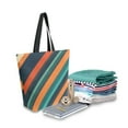 thumbnail image 2 of FORMRS Womens Canvas Tote Bag with Zipper Inner Pocket Shoulder Handbag, Retro Stripes, 2 of 7