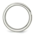 thumbnail image 4 of Auriga Fine Jewelry Stainless Steel Polished with Satin Center 6 mm Grooved Edge Band for Women Size 11, 4 of 6