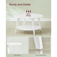 thumbnail image 4 of Snow White 2 - Tier Round Coffee Table with Storage - 31.5 x 17.7 Inches, Easy to Assemble for Living Room, 4 of 6