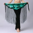 thumbnail image 4 of Byworldtasic Womens Skirts Women’s Sequin Flapper Skirt Belly Dance Tassel Hip Scarf Shiny Performance Skirt, 4 of 7